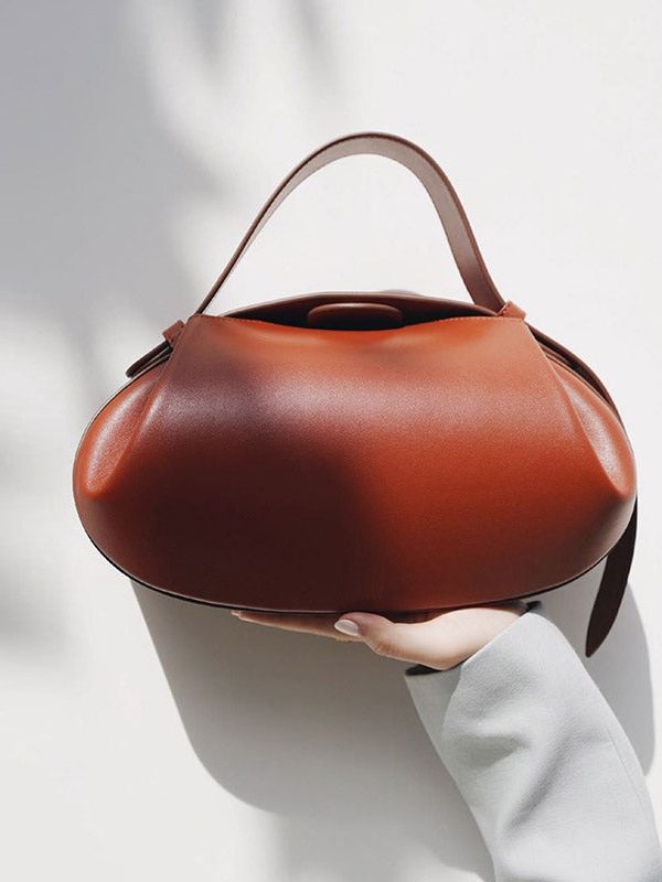 Handmade White Faux Leather Tote Messenger Bag