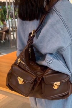 Handmade White Solid Durable Pockets Faux Leather Messenger Bag