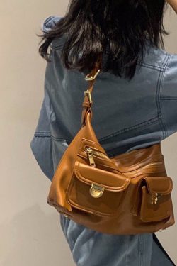 Handmade White Solid Durable Pockets Faux Leather Messenger Bag