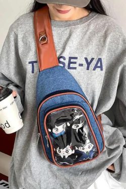 Harajuku Ita Bag – Women's Anime Badge Crossbody Purse