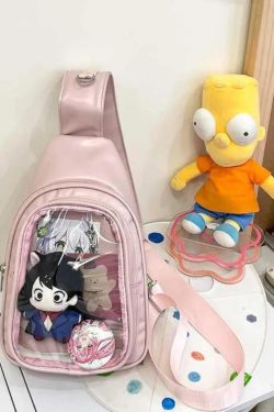 Harajuku Ita Bag – Women's Anime Badge Crossbody Purse