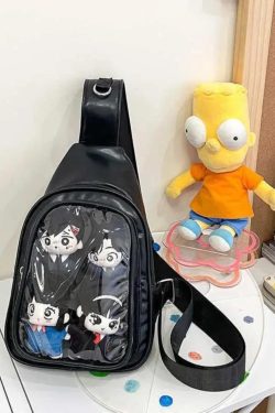 Harajuku Ita Bag – Women's Anime Badge Crossbody Purse