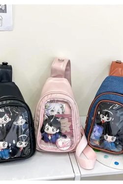 Harajuku Ita Bag – Women's Anime Badge Crossbody Purse