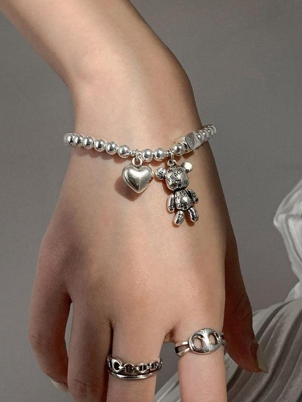 Heart and Bear Bracelet