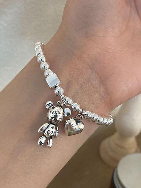Heart and Bear Bracelet