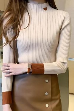 Heart Embroidered Corduroy Top