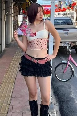 Heart Knitted Sheer Crop Top