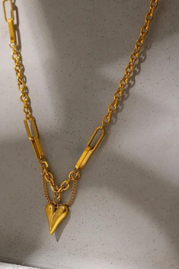 Heart Necklace & Bracelet Set