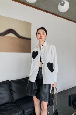 Heart Patch Button-Up Shirt
