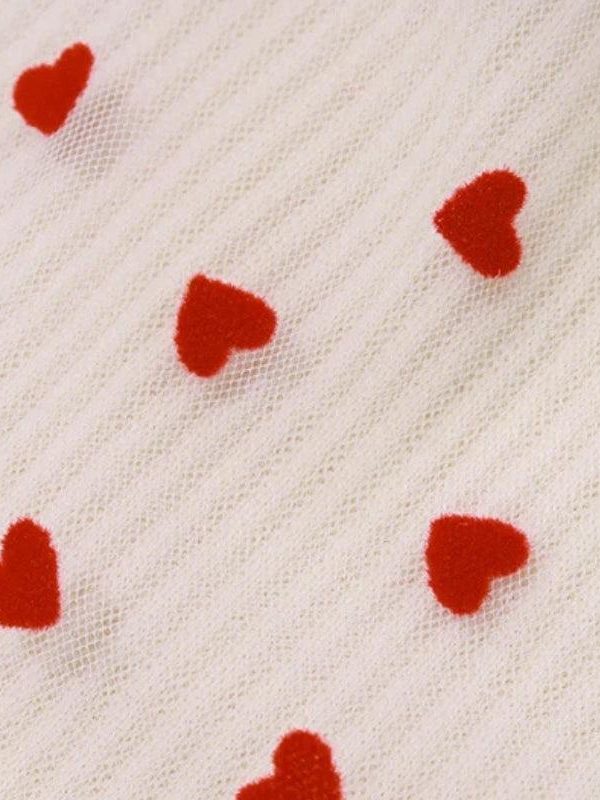 Heart Ribbed Tube Top