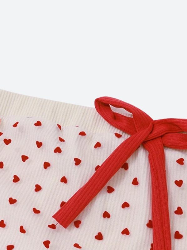 Heart Ribbed Tube Top