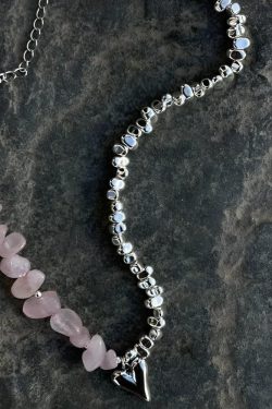 Heart Rose Quartz Necklace