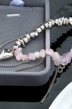 Heart Rose Quartz Necklace