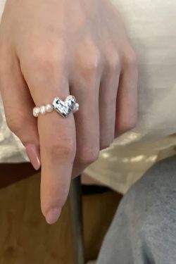 Heart Stone Beaded Ring