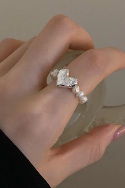 Heart Stone Beaded Ring