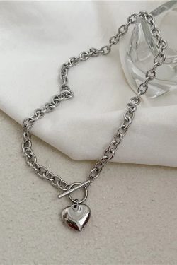 Heart Toggle Clasp Necklace