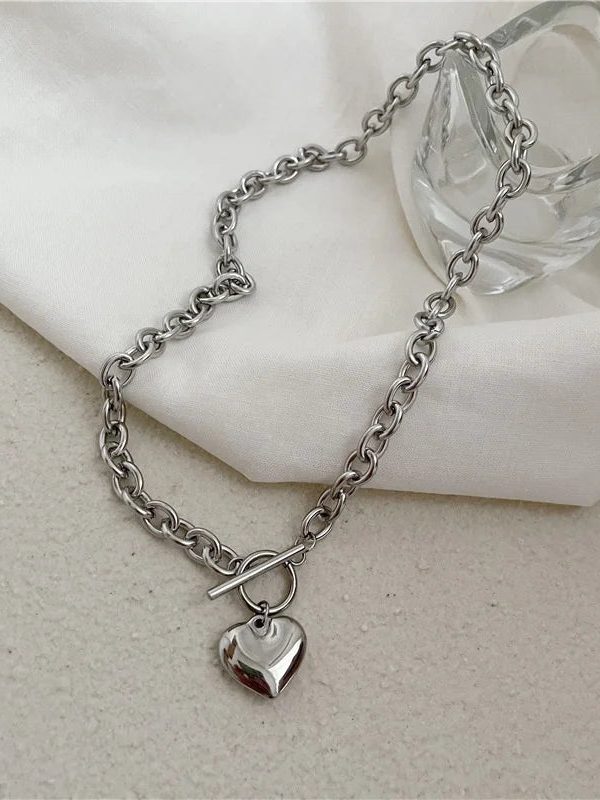 Heart Toggle Clasp Necklace