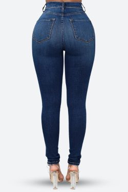 High Rise Denim Skinny Jeans