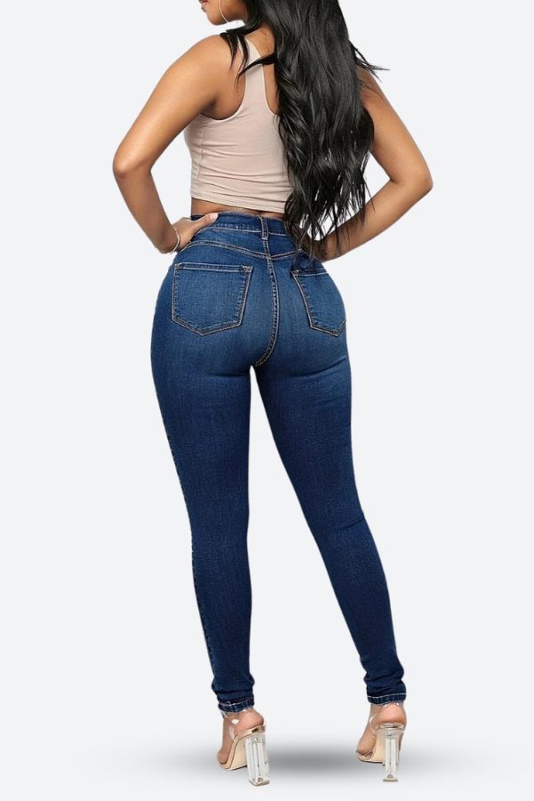 High Rise Denim Skinny Jeans