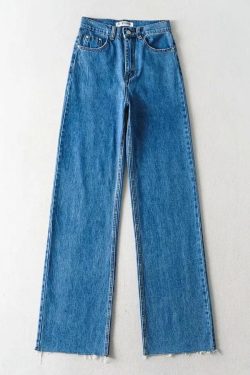 High Waist Casual Washed Jeans