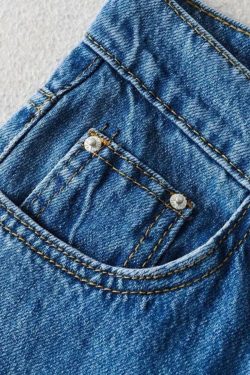 High Waist Casual Washed Jeans