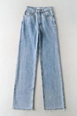 High Waist Casual Washed Jeans
