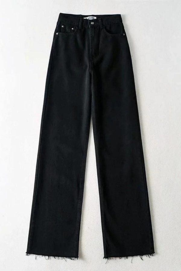 High Waist Casual Washed Jeans