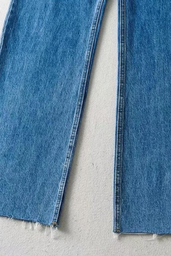 High Waist Casual Washed Jeans