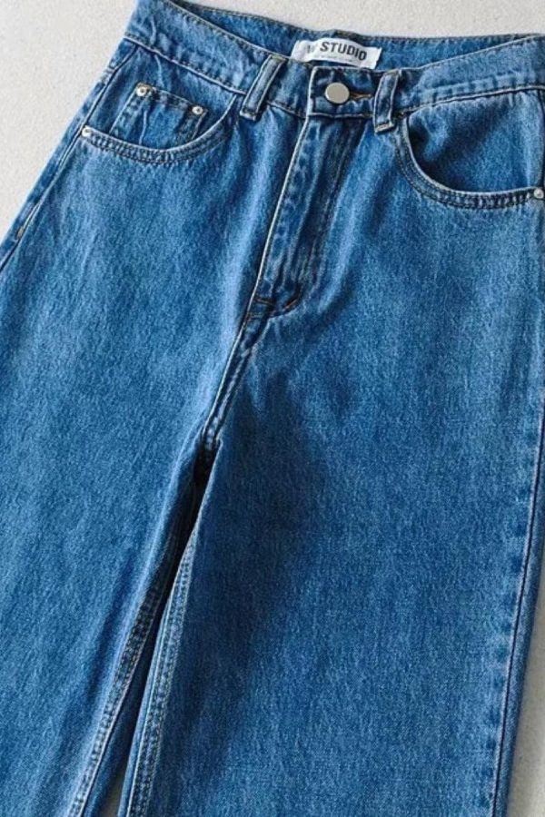 High Waist Casual Washed Jeans