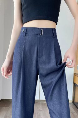 High Waist Straight Pants