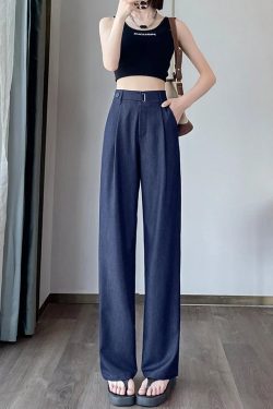 High Waist Straight Pants
