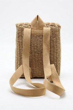Home Design Straw Backpack