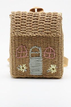 Home Design Straw Backpack