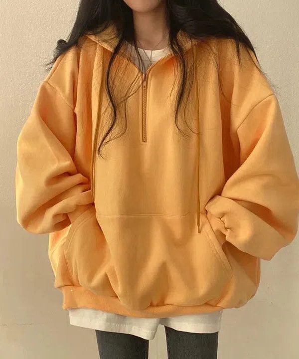 Indie Oversized Zip Up Hoodie
