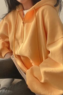 Indie Oversized Zip Up Hoodie