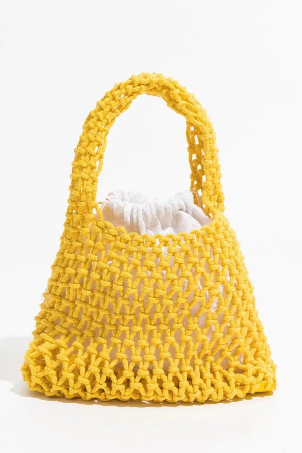 Indie Smiley Flowers Crochet Bag