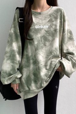 Indie Urban Print Longline Sweatshirt