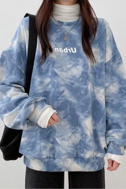 Indie Urban Print Longline Sweatshirt