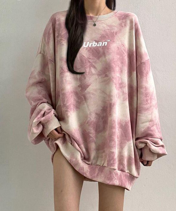 Indie Urban Print Longline Sweatshirt