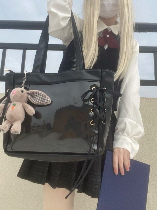 Ita Bag Layer Ribbon Deco Tote Bag Large