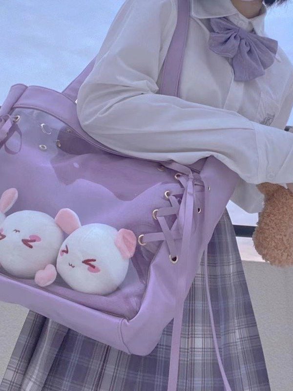 Ita Bag Layer Ribbon Deco Tote Bag Large