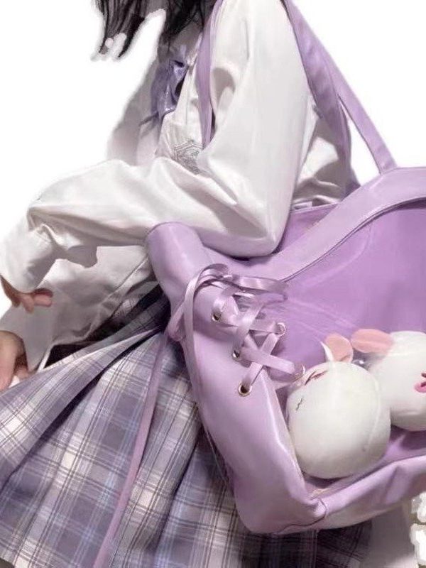 Ita Bag Layer Ribbon Deco Tote Bag Large