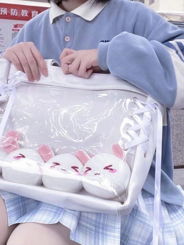 Ita Bag Layer Ribbon Deco Tote Bag Large