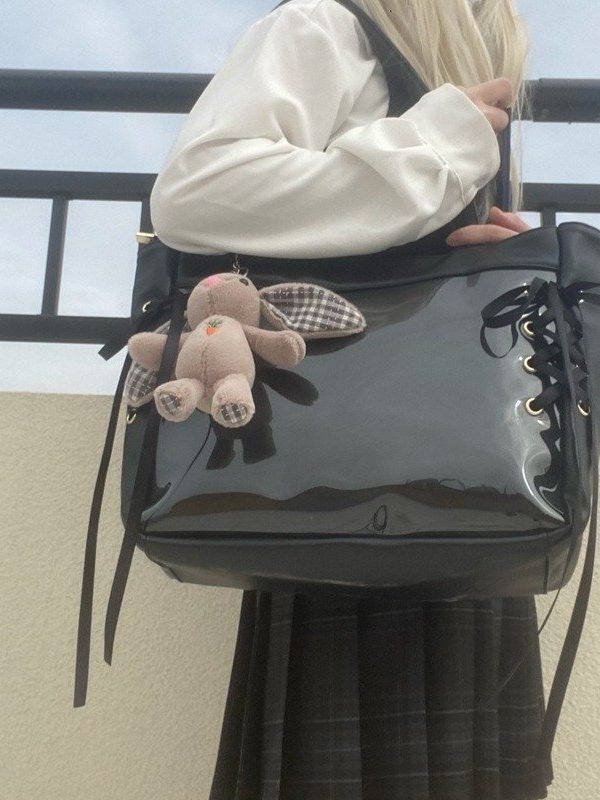 Ita Bag Layer Ribbon Deco Tote Bag Large