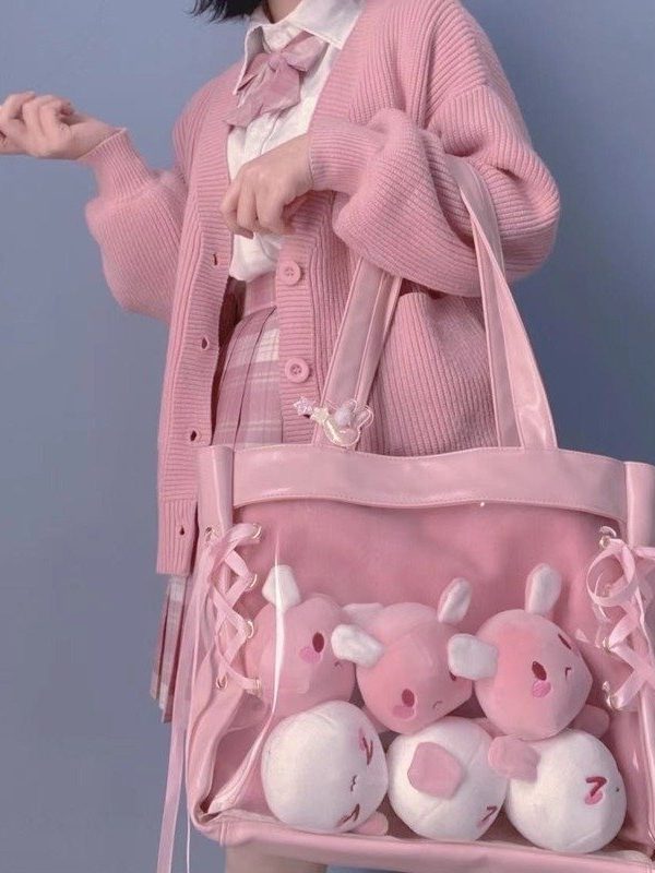 Ita Bag Layer Ribbon Deco Tote Bag Large