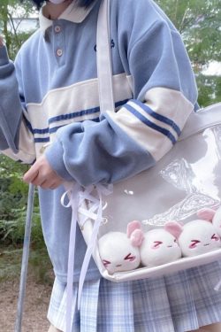 Ita Bag Layer Ribbon Deco Tote Bag Large