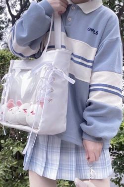 Ita Bag Layer Ribbon Deco Tote Bag Large