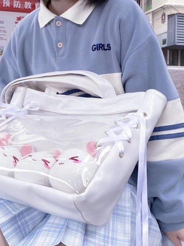 Ita Bag Layer Ribbon Deco Tote Bag Large