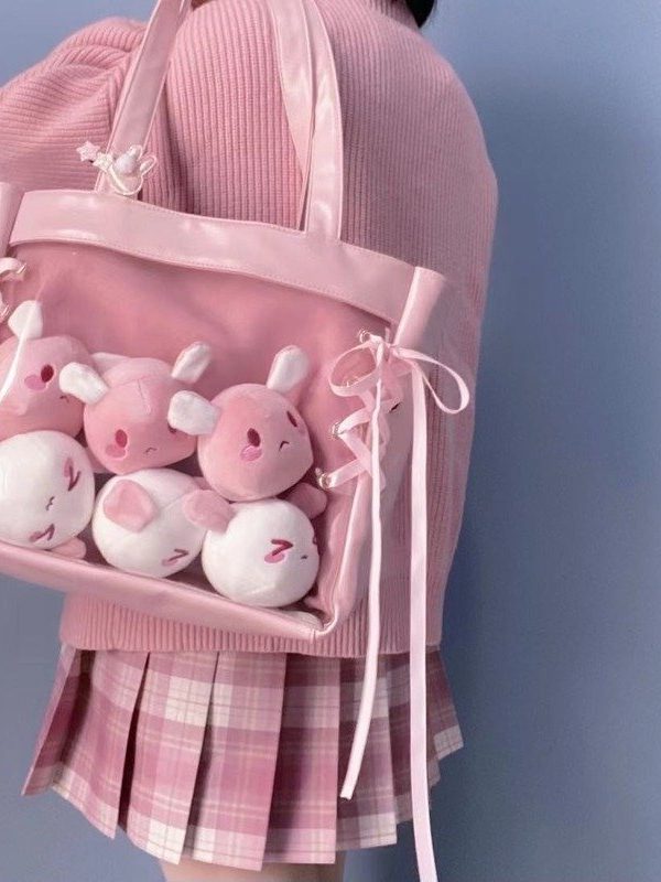 Ita Bag Layer Ribbon Deco Tote Bag Large