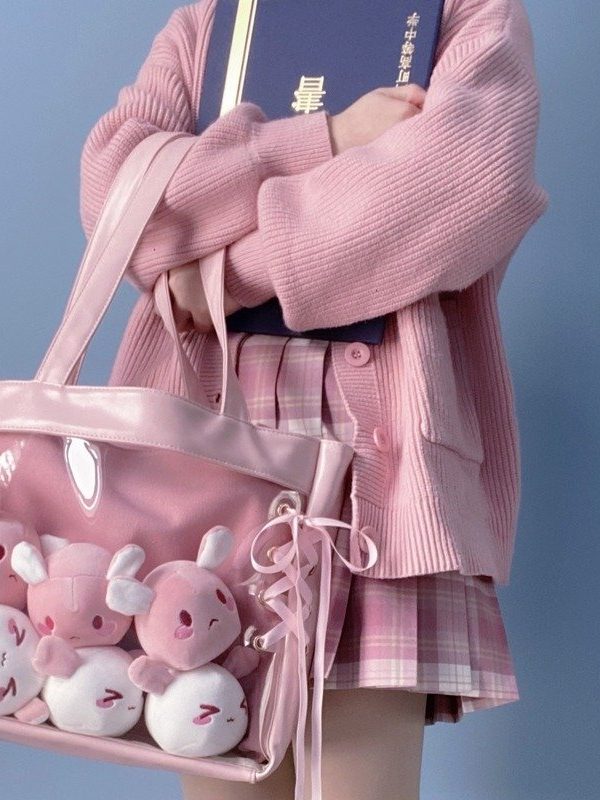 Ita Bag Layer Ribbon Deco Tote Bag Large